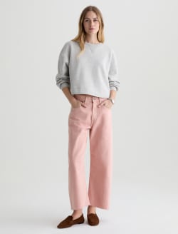 Hattie Crop Jean Sulfur Sparkling Rose High-Rise Barrel WOMENS BOTTOMS Photo 2