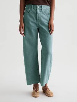 Hattie Crop Jean Sulfur Sunwashed Jade High-Rise Barrel WOMENS BOTTOMS Photo 3