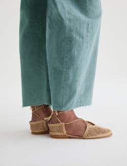 Hattie Crop Jean Sulfur Sunwashed Jade High-Rise Barrel WOMENS BOTTOMS Photo 6