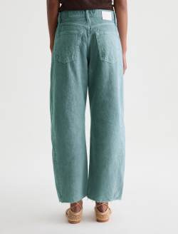 Hattie Crop Jean Sulfur Sunwashed Jade High-Rise Barrel WOMENS BOTTOMS Photo 9