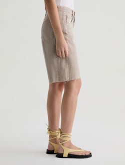 Hattie Short Sulfur Simple Taupe High-Rise Bermuda WOMENS BOTTOMS Photo 5