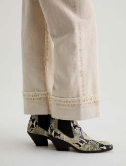 Saige Wide Leg Crop Sulfur Melange Camel Mid-Rise Fit WOMENS BOTTOMS Photo 6