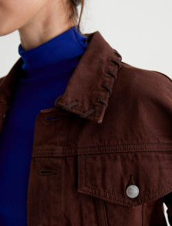 Lori Jacket Lace Up Laced Back Trucker Jacket WOMENS TOPS Photo 3