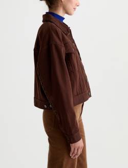 Lori Jacket Lace Up Laced Back Trucker Jacket WOMENS TOPS Photo 4