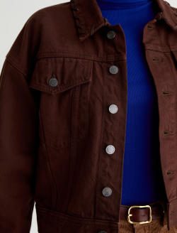 Lori Jacket Lace Up Laced Back Trucker Jacket WOMENS TOPS Photo 6
