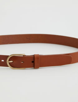 Siena Belt Camel/Brass Classic Italian Leather Belt ACCESSORIES Photo 3
