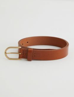 Siena Belt Camel/Brass Classic Italian Leather Belt ACCESSORIES Photo 4