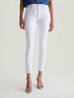 Farrah Skinny Ankle White Mid-Rise Skinny WOMENS BOTTOMS Photo 3