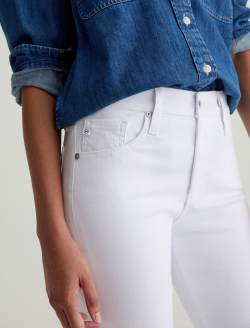 Farrah Skinny Ankle White Mid-Rise Skinny WOMENS BOTTOMS Photo 4