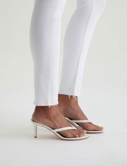Farrah Skinny Ankle White Mid-Rise Skinny WOMENS BOTTOMS Photo 5