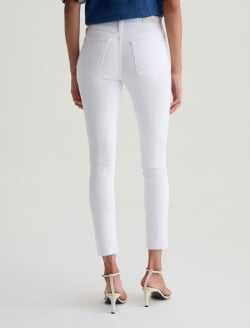 Farrah Skinny Ankle White Mid-Rise Skinny WOMENS BOTTOMS Photo 8