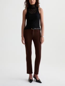Mari Jean Wood Brown Mid-Rise Slim Straight WOMENS BOTTOMS Photo 2
