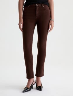 Mari Jean Wood Brown Mid-Rise Slim Straight WOMENS BOTTOMS Photo 3