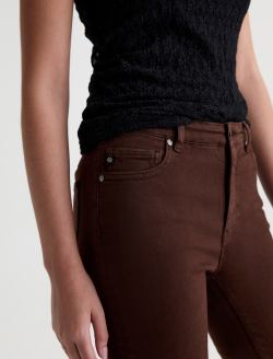 Mari Jean Wood Brown Mid-Rise Slim Straight WOMENS BOTTOMS Photo 4