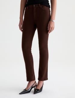 Mari Jean Wood Brown Mid-Rise Slim Straight WOMENS BOTTOMS Photo 6