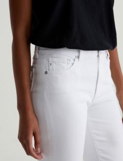 Mari White Mid-Rise Slim Straight WOMENS BOTTOMS Photo 4