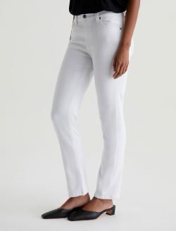 Mari White Mid-Rise Slim Straight WOMENS BOTTOMS Photo 6