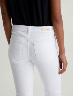 Mari White Mid-Rise Slim Straight WOMENS BOTTOMS Photo 7