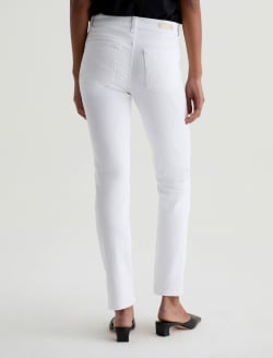 Mari White Mid-Rise Slim Straight WOMENS BOTTOMS Photo 8