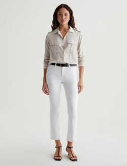 Women Mari Crop Gallery White at AG Jeans Official Store