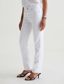 Mari Crop Gallery White Mid-Rise Slim Straight WOMENS BOTTOMS Photo 11
