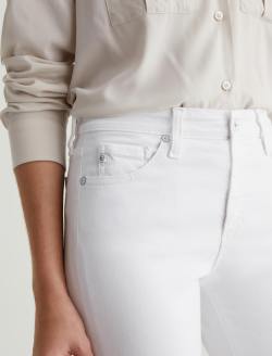 Mari Crop Gallery White Mid-Rise Slim Straight WOMENS BOTTOMS Photo 4