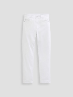 Mari Crop Gallery White Mid-Rise Slim Straight WOMENS BOTTOMS Photo 1