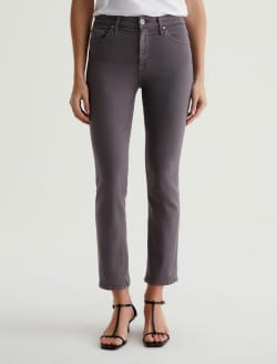 Mari Crop Misty Grey Mid-Rise Slim Straight WOMENS BOTTOMS Photo 3