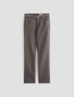 Mari Crop Misty Grey Mid-Rise Slim Straight WOMENS BOTTOMS Photo 1