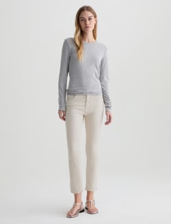 Mari Crop Jean Pumice Mid-Rise Slim Straight WOMENS BOTTOMS Photo 2