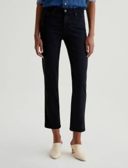 Mari Crop Sulfur Black Mid-Rise Slim Straight WOMENS BOTTOMS Photo 3