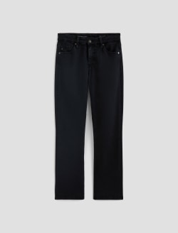 Mari Crop Sulfur Black Mid-Rise Slim Straight WOMENS BOTTOMS Photo 1