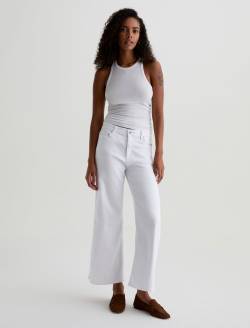 Saige Wide Leg Crop Gallery White Mid-Rise Wide Leg WOMENS BOTTOMS Photo 2