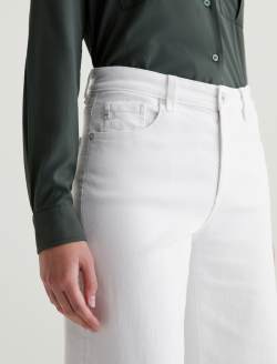 Saige Wide Leg Crop Gallery White Mid-Rise Wide Leg WOMENS BOTTOMS Photo 4
