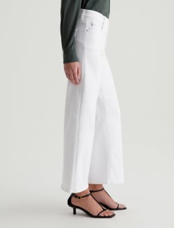 Saige Wide Leg Crop Gallery White Mid-Rise Wide Leg WOMENS BOTTOMS Photo 5