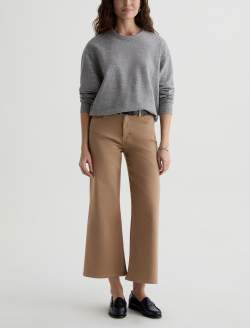 Saige Wide Leg Crop Jean Melange Stone Mid-Rise Fit WOMENS BOTTOMS Photo 2