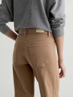 Saige Wide Leg Crop Jean Melange Stone Mid-Rise Fit WOMENS BOTTOMS Photo 7