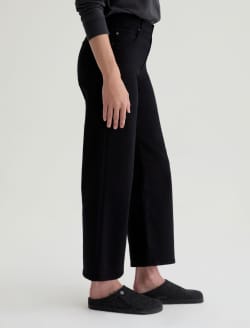 Saige Wide Leg Crop Super Black Mid-Rise Fit WOMENS BOTTOMS Photo 5
