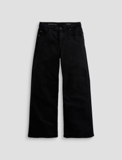 Saige Wide Leg Crop Super Black Mid-Rise Fit WOMENS BOTTOMS Photo 1