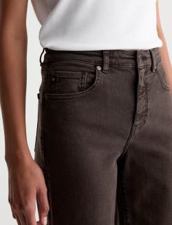 Saige Wide Leg Crop Jean Sulfur Burnt Umber Mid-Rise Fit WOMENS BOTTOMS Photo 4