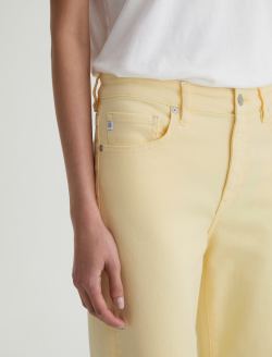 Saige Wide Leg Crop Jean Sunlight Yellow Mid-Rise Ankle Fit WOMENS BOTTOMS Photo 4
