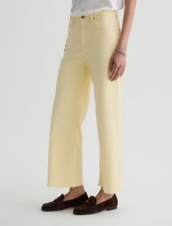 Saige Wide Leg Crop Jean Sunlight Yellow Mid-Rise Ankle Fit WOMENS BOTTOMS Photo 6