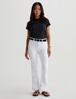 Farrah Boot Crop Gallery White Mid-Rise Boot WOMENS BOTTOMS Photo 9