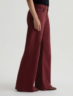 Saige Wide Leg Cranberry Mid-Rise Fit WOMENS BOTTOMS Photo 5