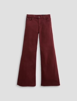 Saige Wide Leg Cranberry Mid-Rise Fit WOMENS BOTTOMS Photo 1