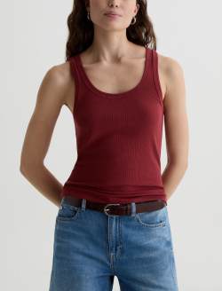 Ashley Tank Adobe Clay Essentials Rib Knit  WOMENS TOPS Photo 2