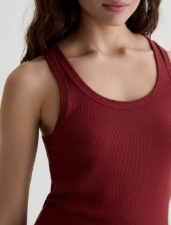 Ashley Tank Adobe Clay Essentials Rib Knit  WOMENS TOPS Photo 3