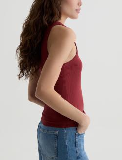 Ashley Tank Adobe Clay Essentials Rib Knit  WOMENS TOPS Photo 4