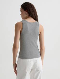 Ashley Tank Heather Grey Essentials Rib Knit  WOMENS TOPS Photo 8
