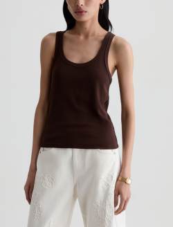 Ashley Tank Oak Barrel Essential Rib Knit WOMENS TOPS Photo 7